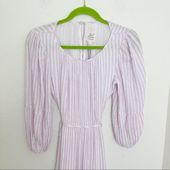 NWT Cinq A Sept Dress Lyle Striped Smocked Dress - Picture 3 of 12